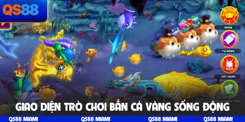 Giao diện trò chơi Bắn Cá Vàng sống động