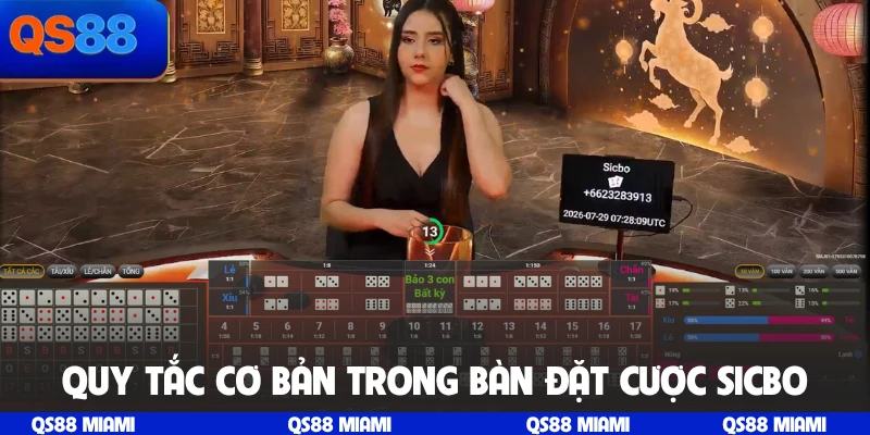 Quy tắc cơ bản trong bàn đặt cược Sicbo