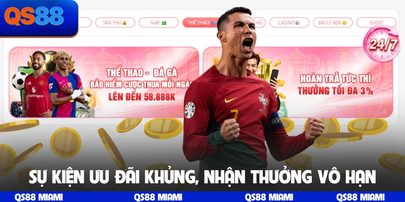 Sự kiện ưu đãi khủng, nhận thưởng vô hạn
